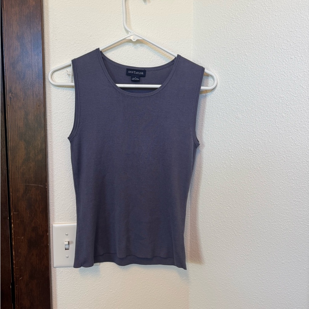 Ann Taylor Women's Sleeveless Top with Matching Cardigan